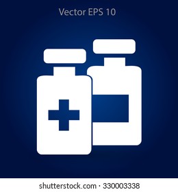Medicine bottle vector illustration