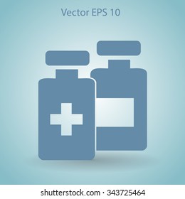 Medicine bottle vector illustration