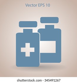 Medicine bottle vector illustration