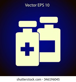 Medicine bottle vector illustration