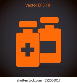 Medicine bottle vector illustration