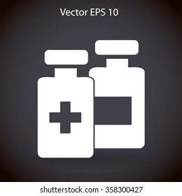 Medicine bottle vector illustration