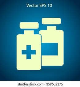 Medicine bottle vector illustration