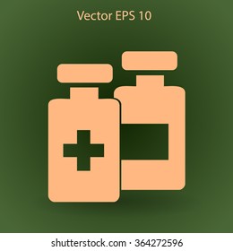 Medicine bottle vector illustration