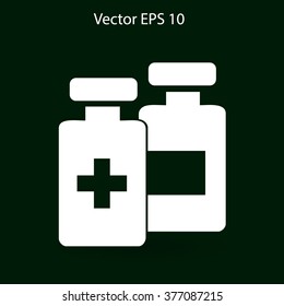 Medicine bottle vector illustration