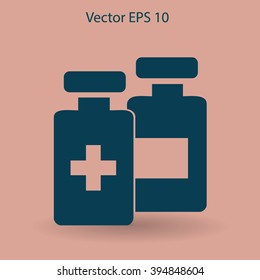 Medicine bottle vector illustration