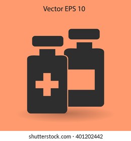 Medicine bottle vector illustration