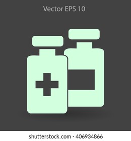 Medicine bottle vector illustration