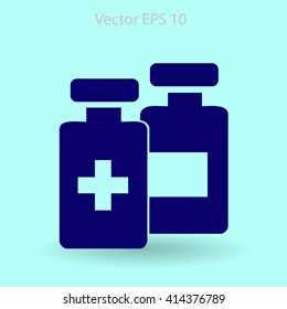 Medicine bottle vector illustration