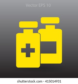 Medicine bottle vector illustration
