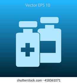 Medicine bottle vector illustration