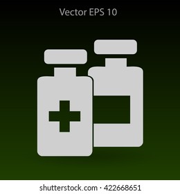 Medicine bottle vector illustration