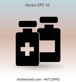 Medicine bottle vector illustration