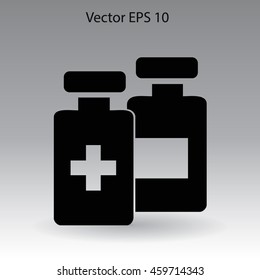 Medicine bottle vector illustration