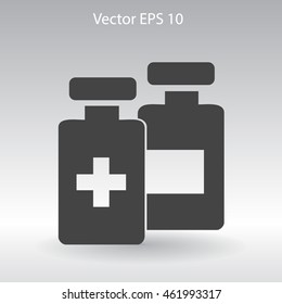 Medicine bottle vector illustration