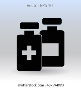 Medicine bottle vector illustration