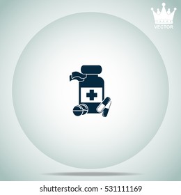 Medicine bottle  vector illustration.