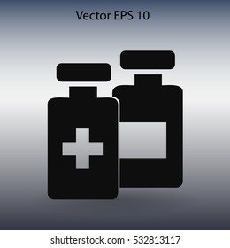 Medicine bottle vector illustration