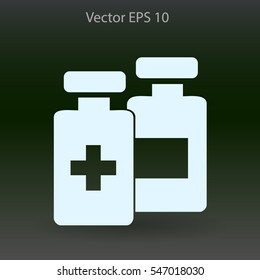 Medicine bottle vector illustration