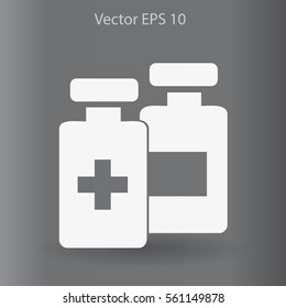 Medicine bottle vector illustration