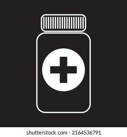 medicine bottle vitamin health doctor icon vector illustration