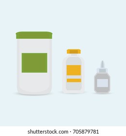 medicine bottles vector illustration