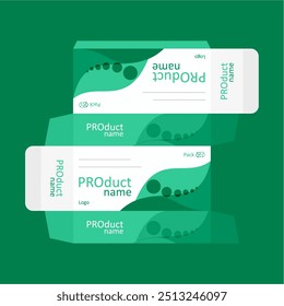 Diseño de embalaje de caja, diseño de Plantilla
