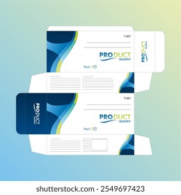 Diseño de embalaje de caja, diseño de Plantilla