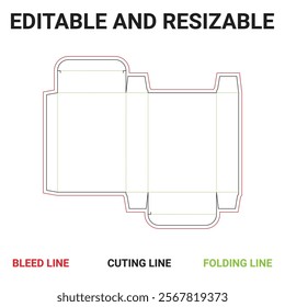 medicine box dieline, Dieline Template,Editable Vector File,
