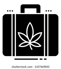 Medicine box, glyph vector icon, 