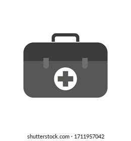 Icono de caja de medicamentos, vector de caja del kit de primeros auxilios