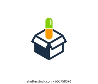 Medicine Box Icon Logo Design Element