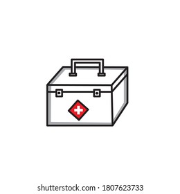 Medicine box icon medical equipment vector design icon