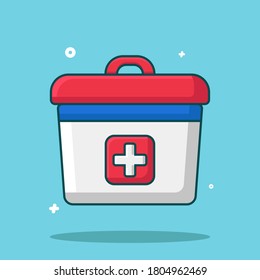 Gráficos vectoriales de iconos de caja de medicina, se pueden usar para iconos de salud o similares.