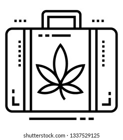 Medicine box, line vector icon, 