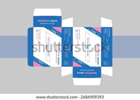 Medicine box package design layout