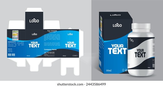medicine box and packaging. box design.
