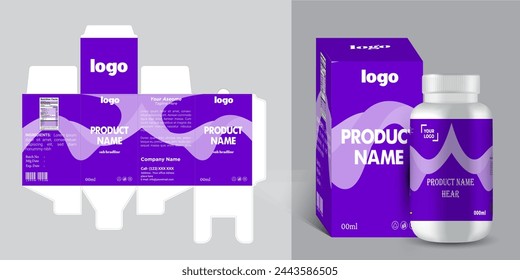 medicine box and packaging. box design.