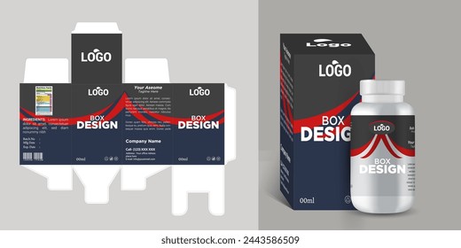 medicine box and packaging. box design.