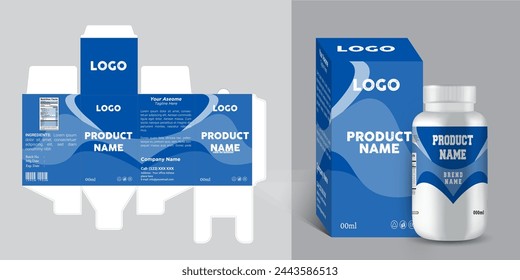medicine box and packaging. box design.