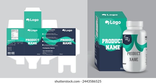 medicine box and packaging. box design.