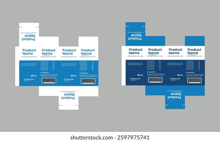 Medicine box packaging design template 