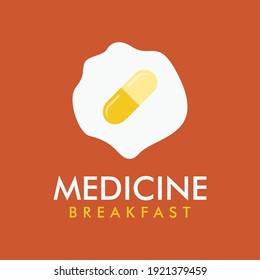 medicine breakfast logo vector design
