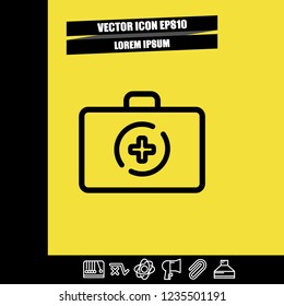 medicine briefcase icon vector