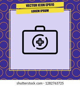 medicine briefcase icon vector