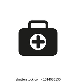 Medicine Briefcase icon vector. Medicine bag symbol