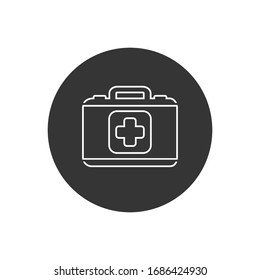 Medicine Briefcase line icon. Vector illustration
