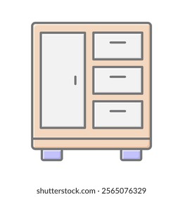 Medicine Cabinet lineal color icon , vector, pixel perfect, illustrator file