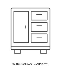 Medicine Cabinet thinline icon , vector, pixel perfect, illustrator file