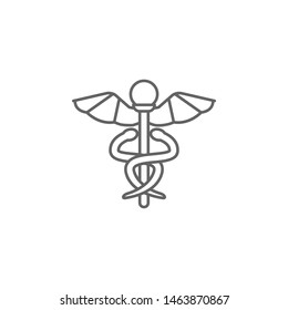 Medicine, caduceus icon. Element of medicine icon. Thin line icon
